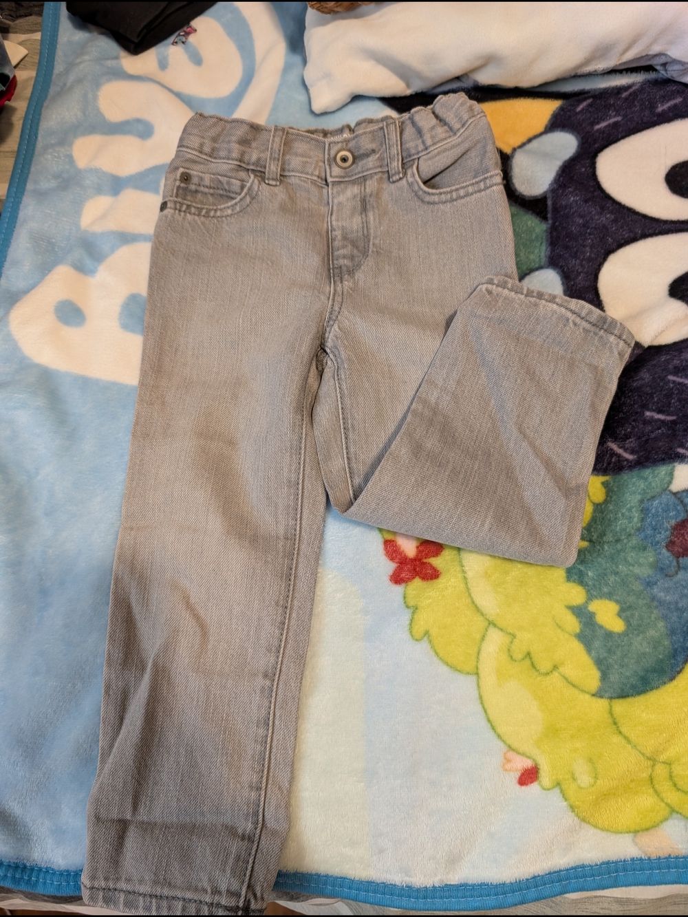 The Children's Place Light Gray Stretch Denim Jeans